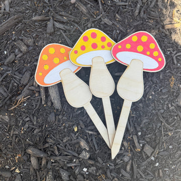 Mushroom Plant Stake 🍄
