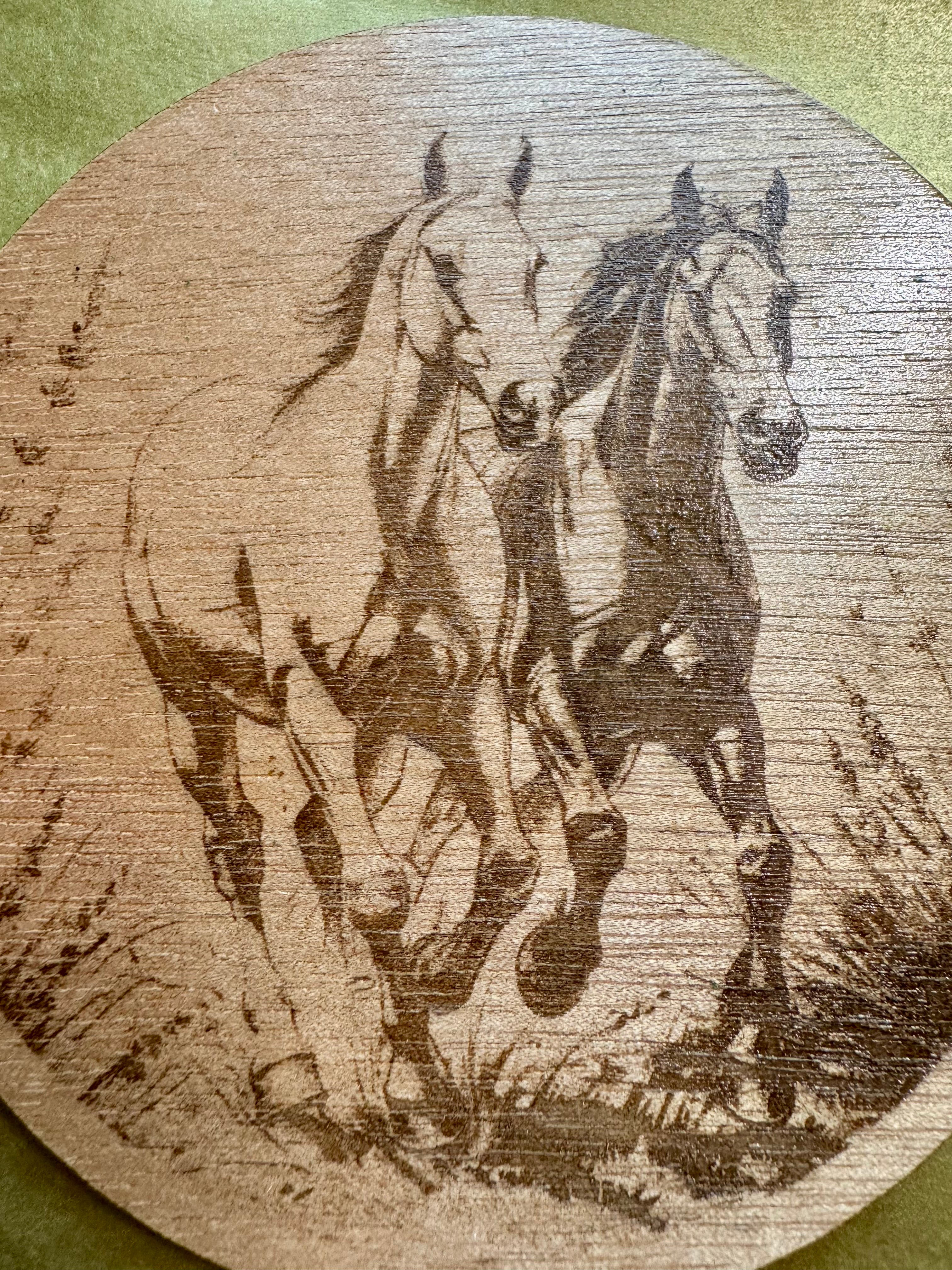 Horse Engraved Coaster Set